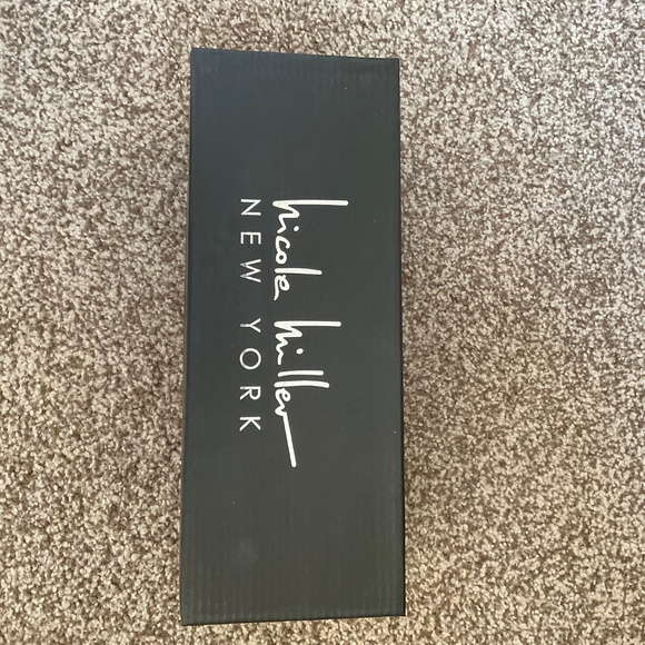 Nicole Miller Sandals, clear with rhinestones,studs, size 7, gently used. - Picture 4 of 5